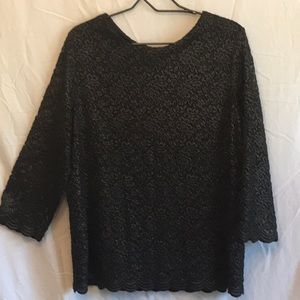 Coldwater creek xl black lace top